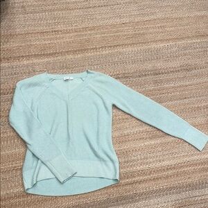 Light Turquoise V-Neck Women's Sweater